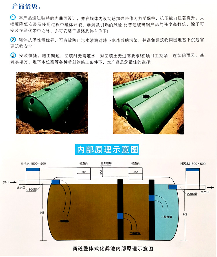 安义玻璃钢化粪池